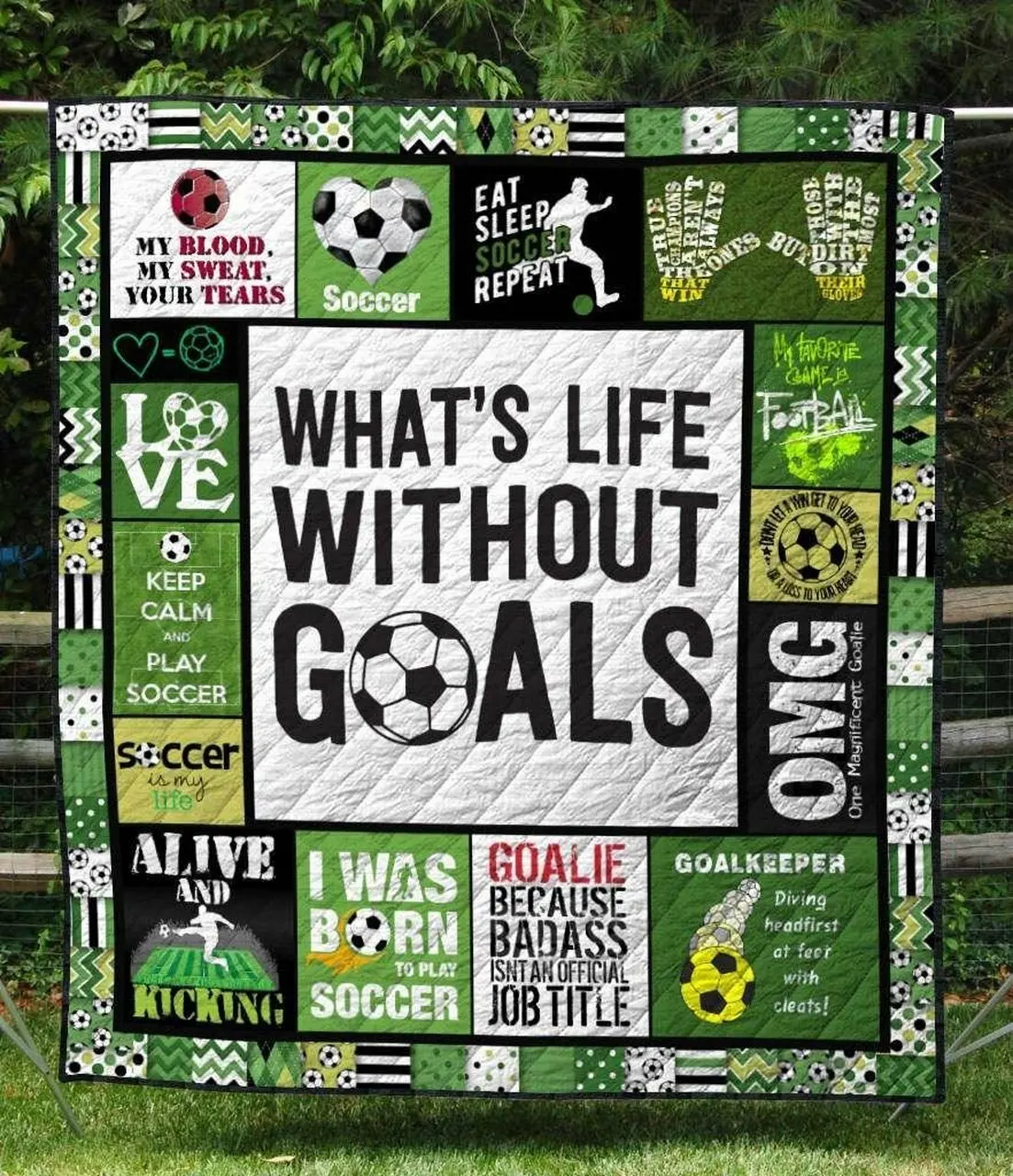 Soccer Tu180701A Tbg Quilt Blanket and Home Decor