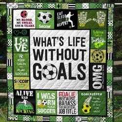 Soccer Tu180701A Tbg Quilt Blanket and Home Decor