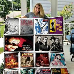 Social Distortion Quilt Blanket and Home Decor