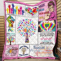 Social Worker Quilt Ewz and Home Decor