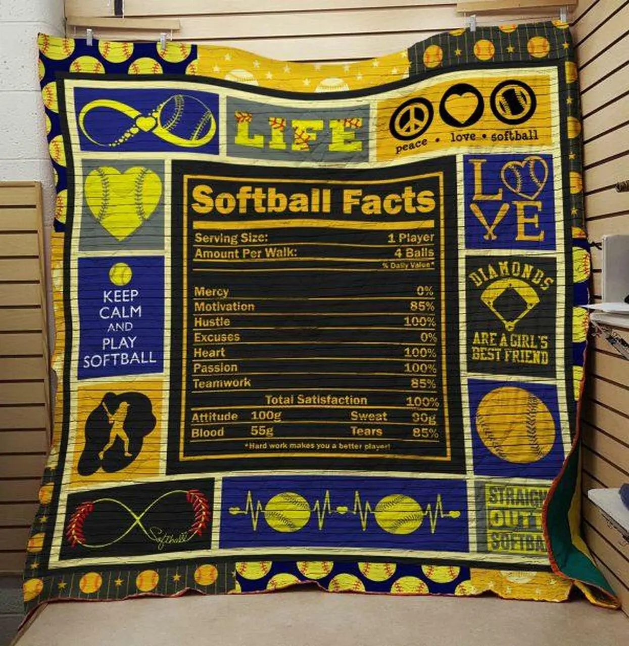 Softball 1000140 Quilt Blanket Quilt and Home Decor