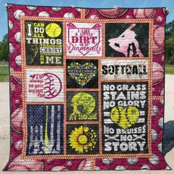 Softball 6 Blanket Th1307 Quilt and Home Decor