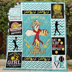 Softball Blanket Kc18071 Quilt and Home Decor