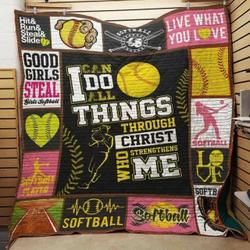 Softball Cla1610740Q Quilt Blanket and Home Decor