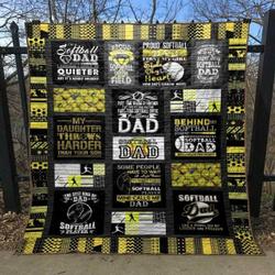 Softball Dad Quilt Blanket Hn57  Quilt and Home Decor