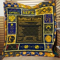 Softball Facts Quilt and Home Decor