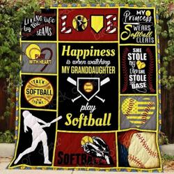 Softball Grandma Blanket Kc1307 Quilt and Home Decor