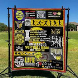 Softball Hur Quilt Cysiel and Home Decor