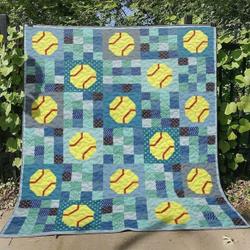 Softball Hur Quilt hi and Home Decor