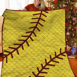 Softball JFJ12954 3D Customized Quilt 2707 and Home Decor