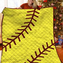 Softball JFJ12958 3D Customized Quilt 2707 and Home Decor