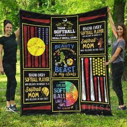Softball Lover Quilt Blanket 2  Quilt and Home Decor