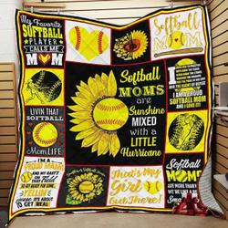 Softball Moms Sunshine Mixed With A Little Hurricane JFJ12952 3D Customized Quilt 2707 and Home Decor