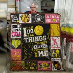 Softball Quilt Blanket Dhc06021414Td and Home Decor