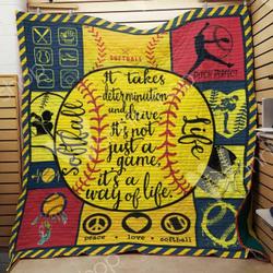 Softball Quilt Blanket Dhc1102796Td and Home Decor