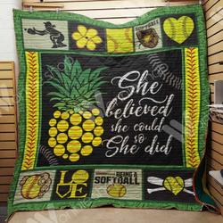 Softball Quilt Wvs and Home Decor