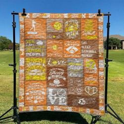 Softball Td2809822 Quilt Blanket and Home Decor