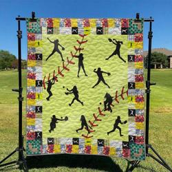 Softball Td2809835 Quilt Blanket and Home Decor