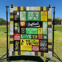 Softball Td2809846 Quilt Blanket and Home Decor