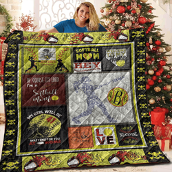 Softball V11 3D Customized Quilt and Home Decor