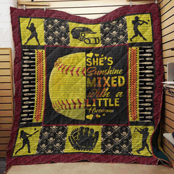 Softball V3 3D Customized Quilt and Home Decor