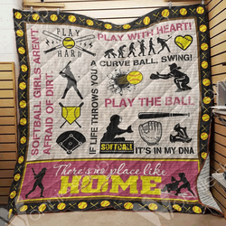 Softball V6 3D Customized Quilt and Home Decor