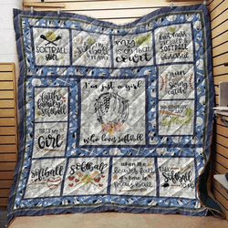 Softball V7 3D Customized Quilt and Home Decor