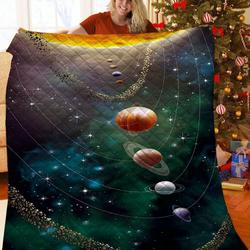 Solar System Quilt Blanket and Home Decor