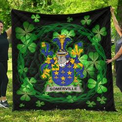 Somerville Ireland Irish Celtic Shamrock Knot Circle JFJ12988 3D Customized Quilt 2707 and Home Decor