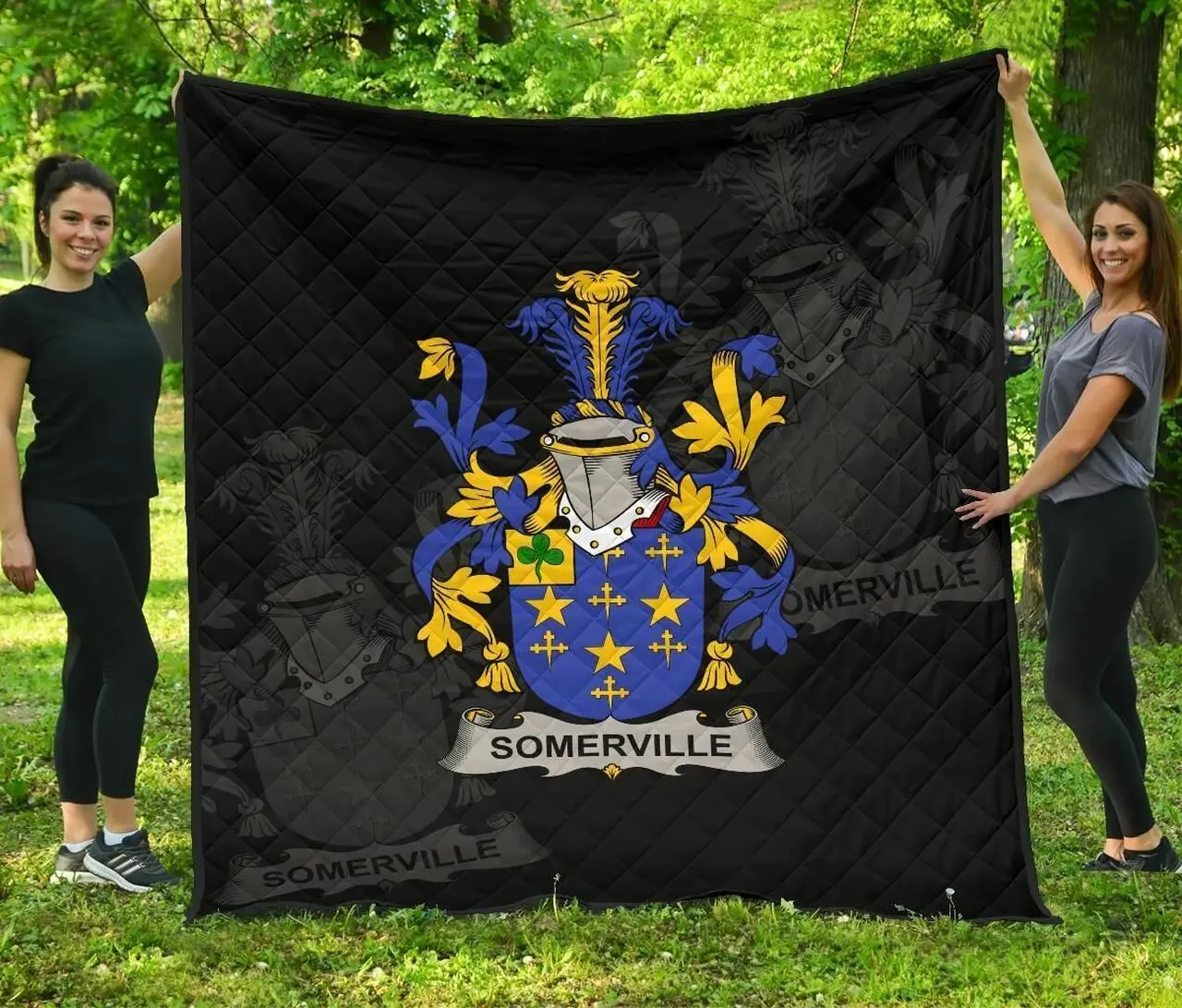Somerville Ireland Irish Family Crest JFJ12985 3D Customized Quilt 2707 and Home Decor