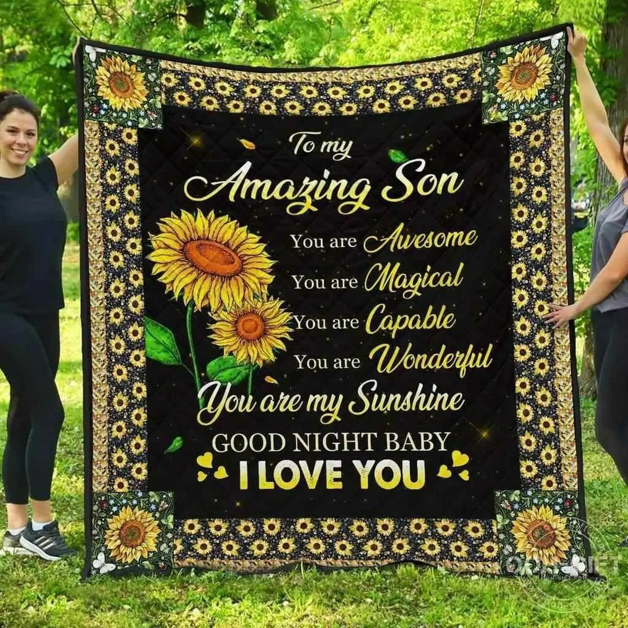 Son Amazing Daughter Good Night Baby Blanket Th0807 Quilt and Home Decor