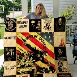 Sons Of Anarchy Quilt Blanket For Fans Ver 17-2 and Home Decor