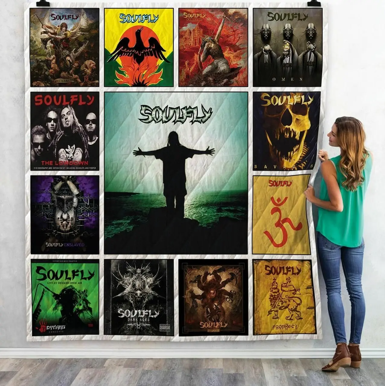 Soulfly Albums Quilt Blanket 02 and Home Decor