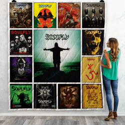 Soulfly Albums Quilt Blanket Ver13 and Home Decor