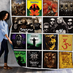 Soulfly Albums Quilt Blanket Ver14 and Home Decor