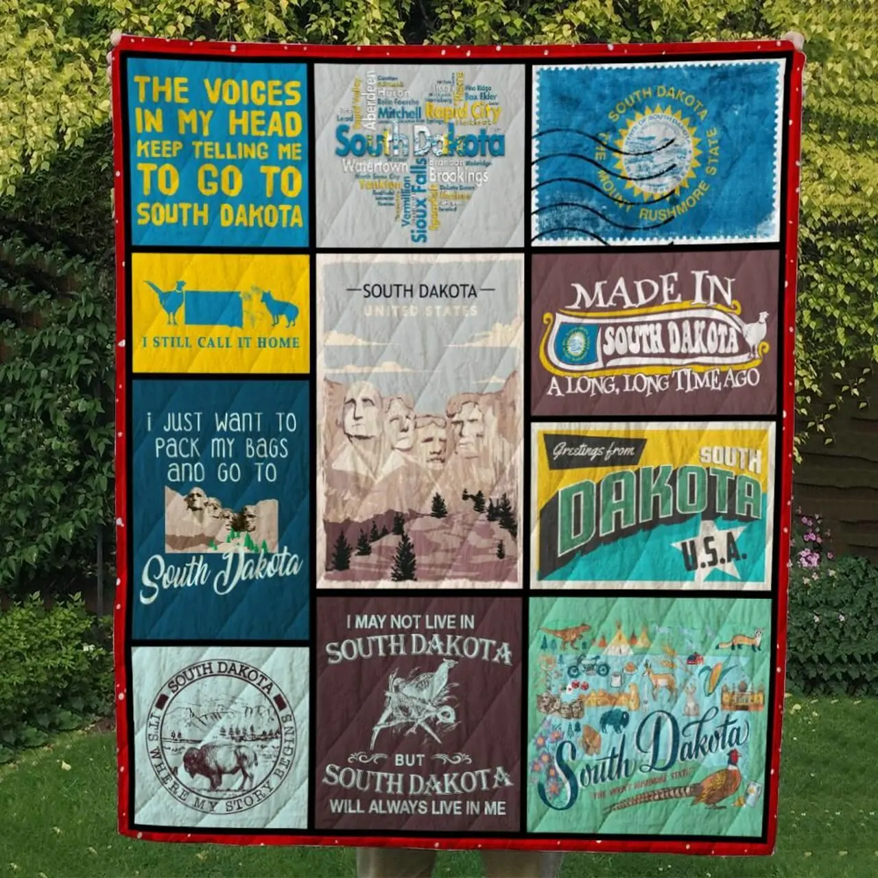 South Dakota Cl14100463Mdq Quilt Blanket and Home Decor