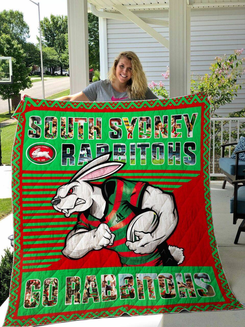 South Sydney Rabbitohs Quilt Blanket and Home Decor
