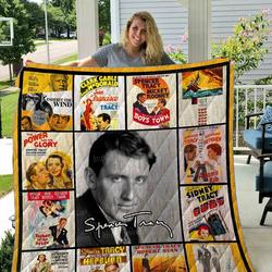 Spencer Tracy Quilt Blanket 01 and Home Decor
