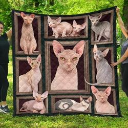 Sphynx Cat Awesome JFJ13004 3D Customized Quilt 2707 and Home Decor
