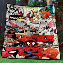 Spider Man Quilt Blanket  Limited Quilt Blanket and Home Decor