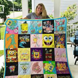 Spongebob Squarepants Tv Show Quilt Blanket - Best Gifts For Fans, Birthday and Home Decor