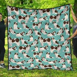 St Bernard Blue Cl12100614Mdq Quilt Blanket and Home Decor