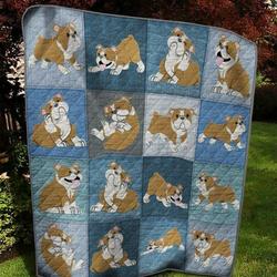St Bulldog 080402 Quilt Blanket  Quilt and Home Decor