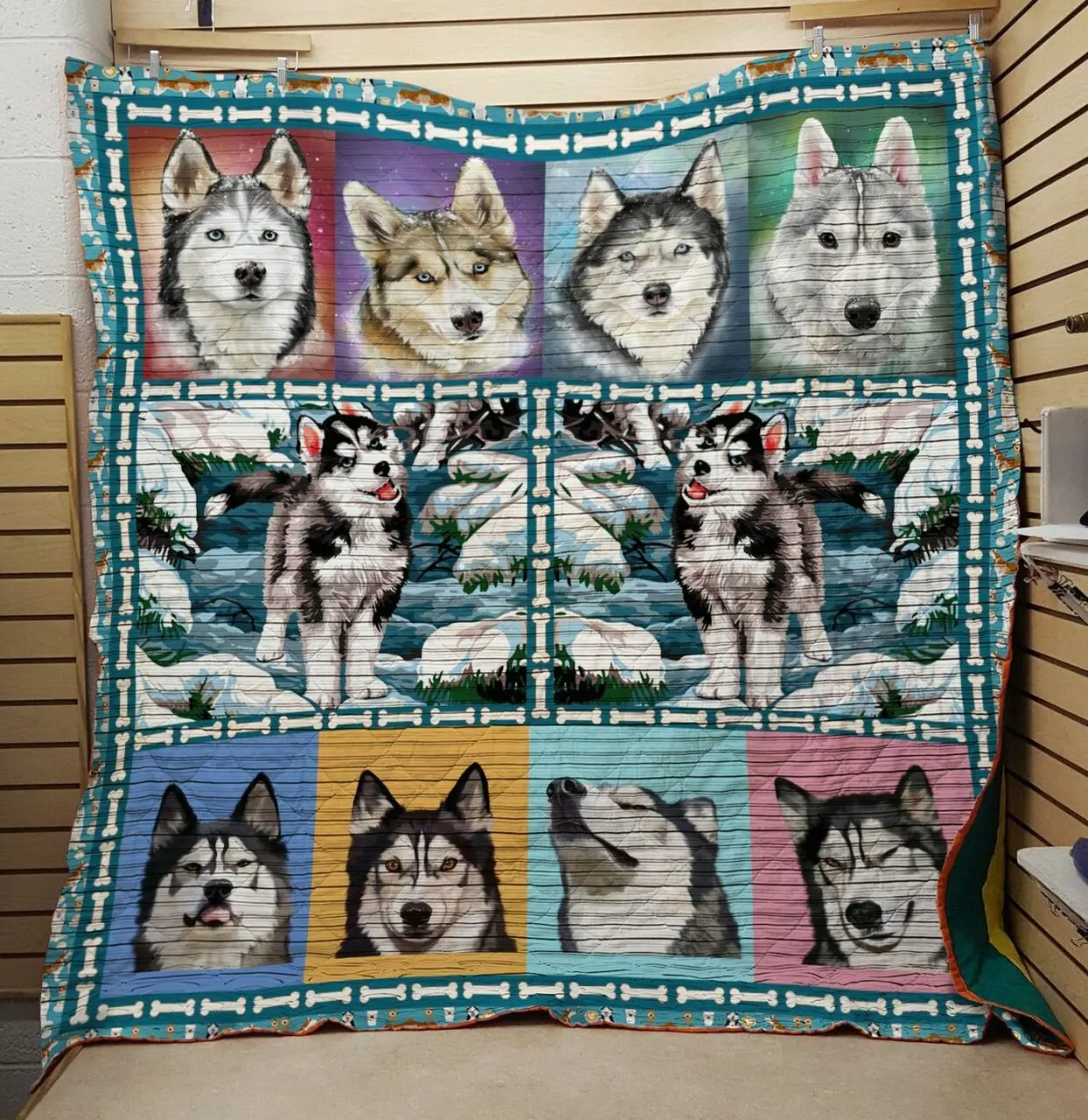 St Husky 2 Quilt and Home Decor