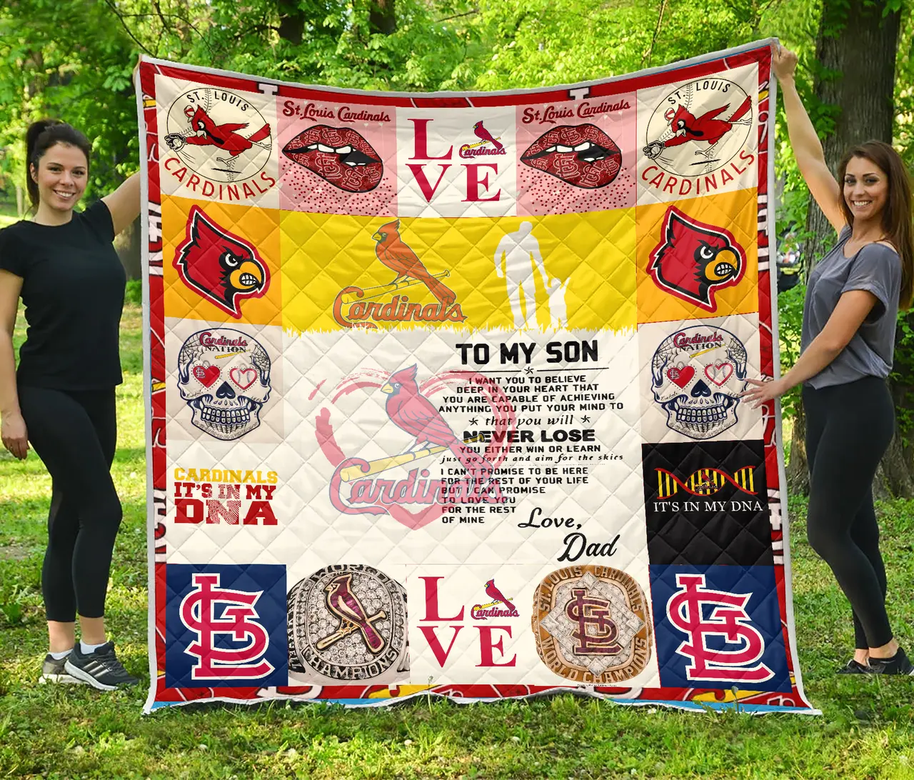St Louis Cardinals Family - To My Son Quilt and Home Decor