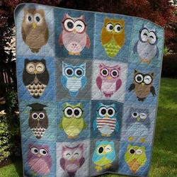 St Owl 030401 Quilt Blanket  Quilt and Home Decor