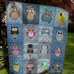 St Owl 040402 Quilt Blanket  Quilt and Home Decor