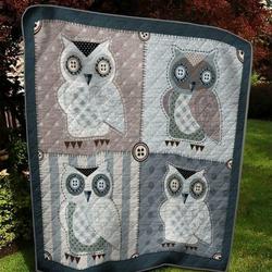 St Owl 040404 Quilt Blanket  Quilt and Home Decor