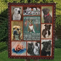 Staffordshire Bull Terrier Hur Quilt Bevrtd and Home Decor