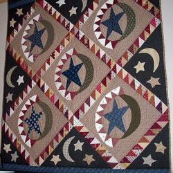 Star And Moon Hur Quilt gw and Home Decor
